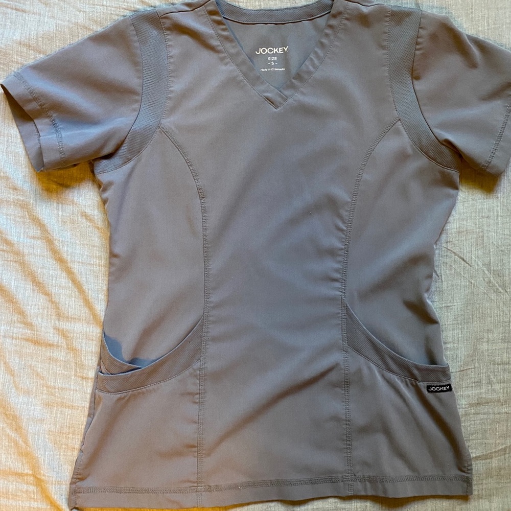 Jockey Pewter Gray Scrub Top